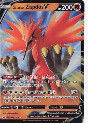 Galarian Zapdos V 080/198