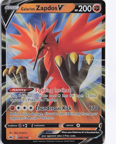 Galarian Zapdos V 080/198