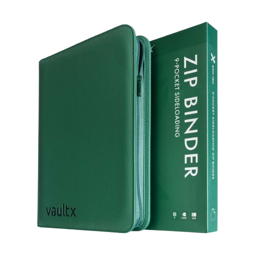 Vault X - Metallic Green 9 Pocket Zip Binder
