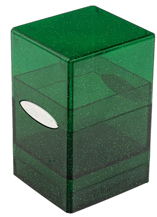 Ultra Pro - Glitter Green Satin Tower Deck Box