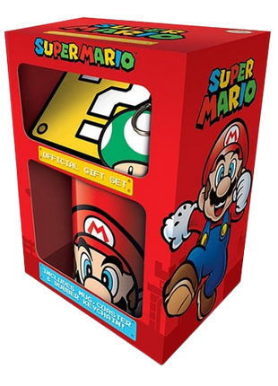 Super Mario - Mario Mug Coaster & Keychain Gift Set