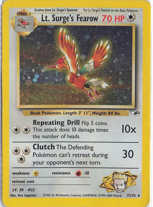 Lt’s Surge’s Fearow 7/132 (H) (D)