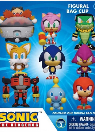 Sonic The Hedgehog - Series 3: 3D Character Bag Clip Blind Bag