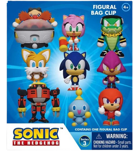 Sonic The Hedgehog - Series 3: 3D Character Bag Clip Blind Bag