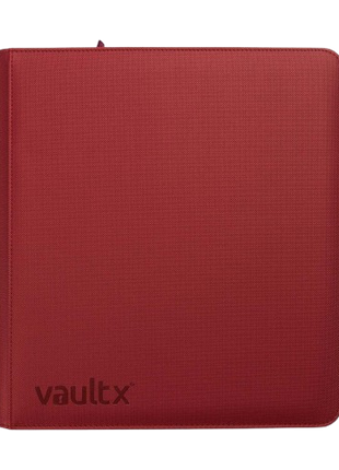 Vault X - Metallic Red 12 Pocket Zip Binder
