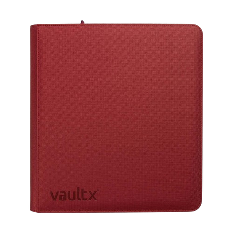 Vault X - Metallic Red 12 Pocket Zip Binder