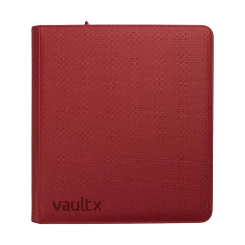 Vault X - Metallic Red 12 Pocket Zip Binder