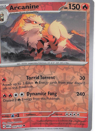 Arcanine 059/165 (RH)