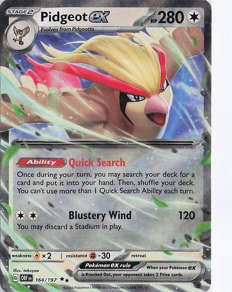 Pidgeot ex 164/197