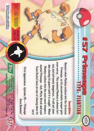 Primeape #57 - Topps