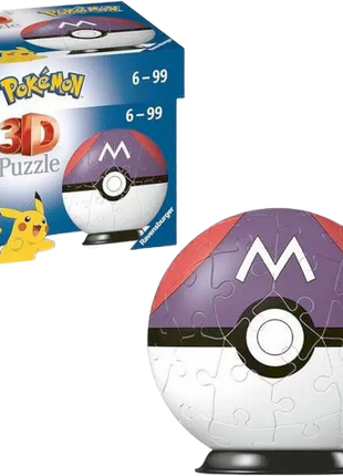 Pokemon - Master Ball 3D Puzzle (55 Pieces)