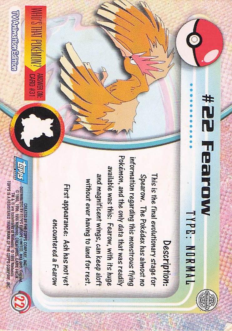 Topps - #22 Fearow