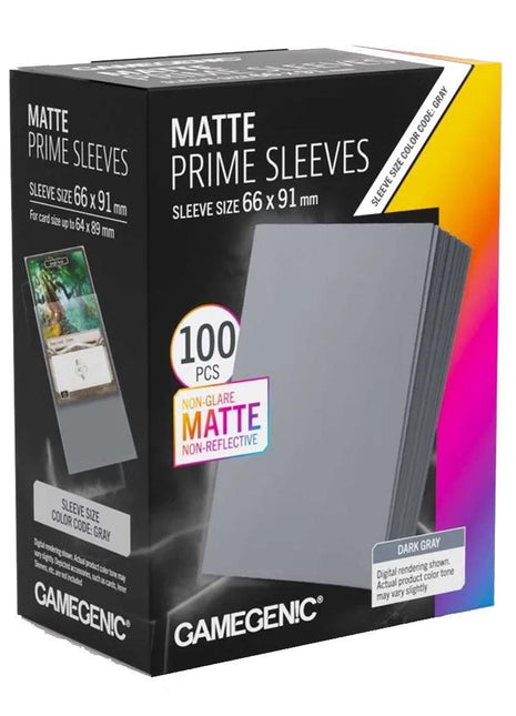 Gamegenic - Prime Matte Dark Gray 66x91 Sleeves (100)