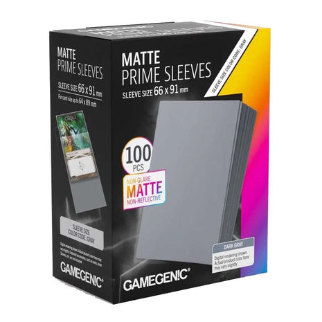 Gamegenic - Prime Matte Dark Gray 66x91 Sleeves (100)