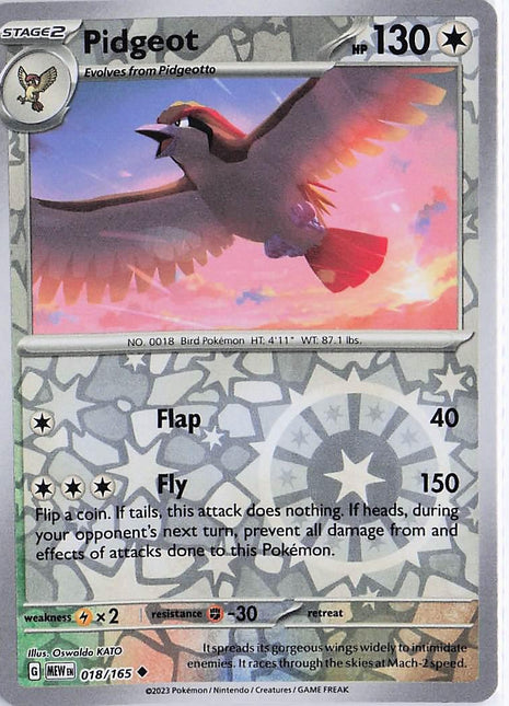 Pidgeot 018/165 (RH)