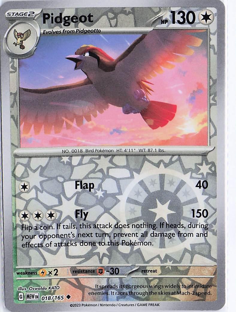 Pidgeot 018/165 (RH)