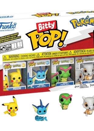 Pokemon - Pikachu, Vaporeon, Caterpie & Cubone Funko Bitty Pop!