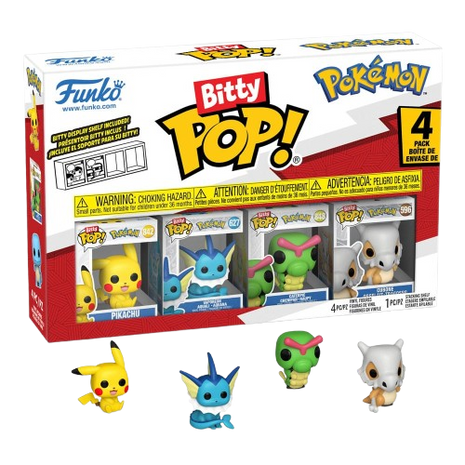 Pokemon - Pikachu, Vaporeon, Caterpie & Cubone Funko Bitty Pop!
