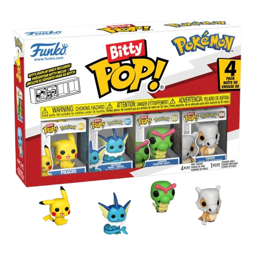 Pokemon - Pikachu, Vaporeon, Caterpie & Cubone Funko Bitty Pop!