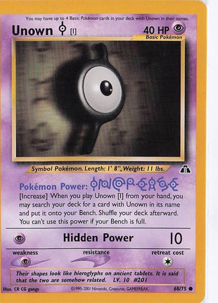 Unown I 68/75