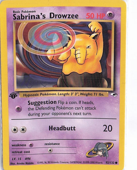 Sabrina’s Drowzee 92/132 (1st)