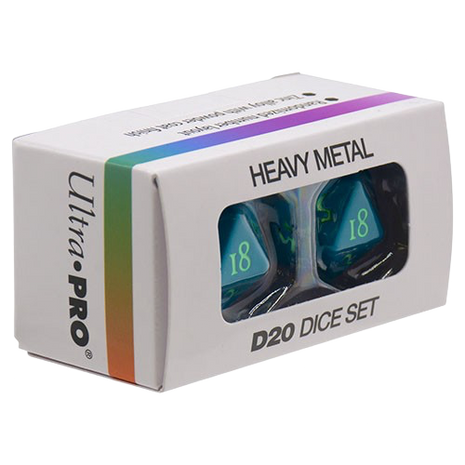 Ultra Pro - Vivid D20 Heavy Metal Teal Dice Set