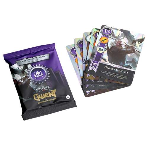 The Witcher - Gwent: The Legendary Card Game - Legendary Ballad Heroes Faction Foil Cards