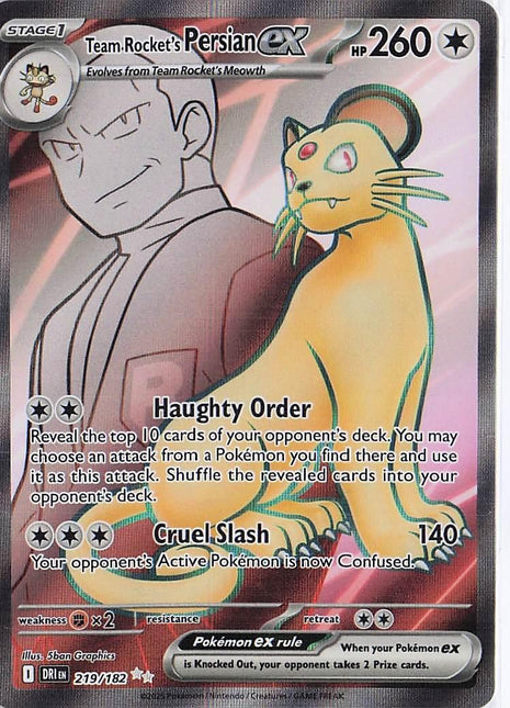 Team Rocket's Persian ex 219/182