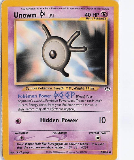 Unown K 58/64