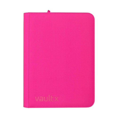 Vault X - Neon Pink 9 Pocket Zip Binder