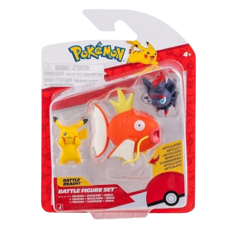 Pokemon - Pikachu, Magikarp & Zorua Battle Figure Set