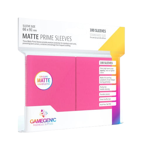 Gamegenic - Pink Matte Prime Sleeves (100)