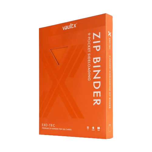 Vault X - Orange 9 Pocket Zip Binder