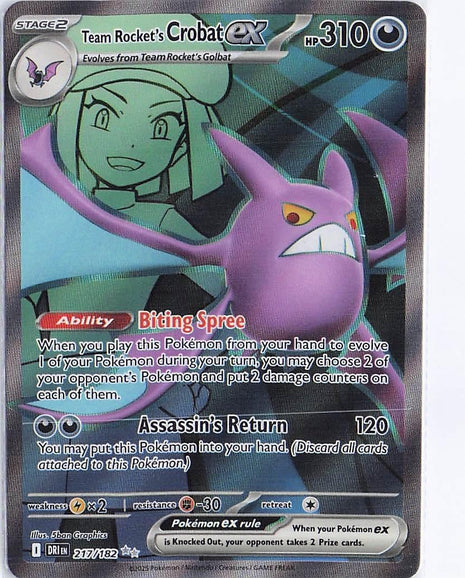 Team Rocket's Crobat ex 217/182