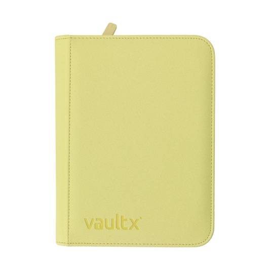 Vault X - Pastel Yellow 4 Pocket Zip Binder